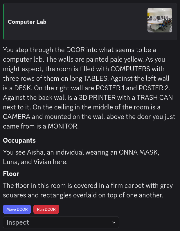 An example of a Room’s description Components.
